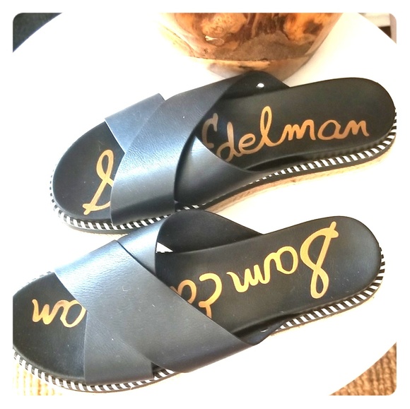 Sam Edelman Shoes - Sam Edelman black slides